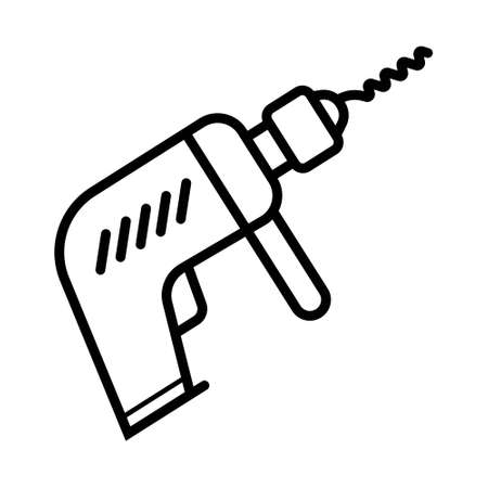 Drill vector icon. Illustration isolated for graphic and web design.
のイラスト素材