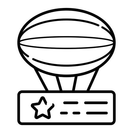 Airship icon vectorのイラスト素材