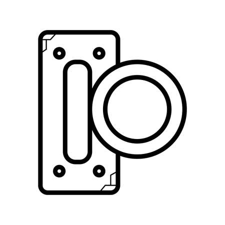 Inserting coin to slot on vending machineのイラスト素材