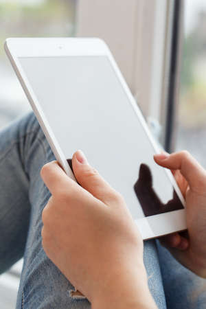 Girl with tablet