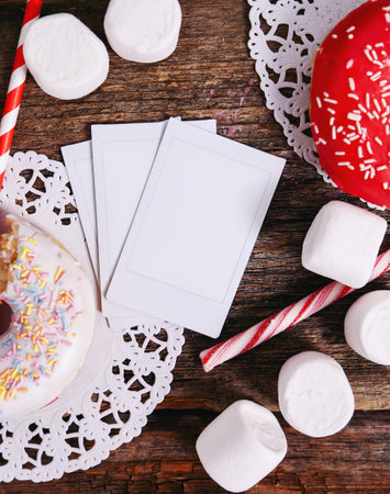 Donut and instant photo frame