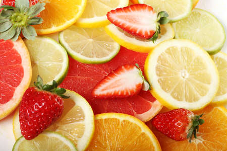 Close up of fresh fruitsの写真素材