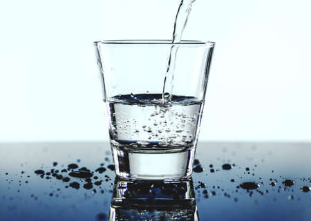 water being poured into a glass