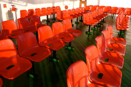 empty seats of a sea vehicle