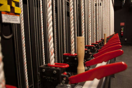 theatre lights and ropes management area