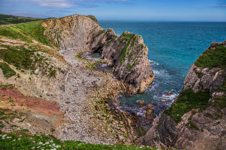 Stair Hole, near Lulworth in Dorset, Englandの写真素材