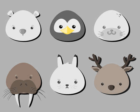 Arctic Mammal Setのイラスト素材