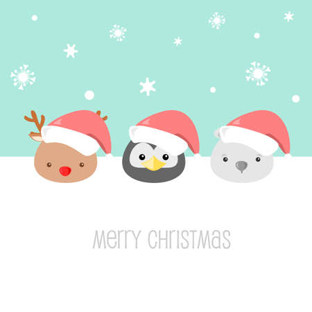 Christmas Snow Cardのイラスト素材