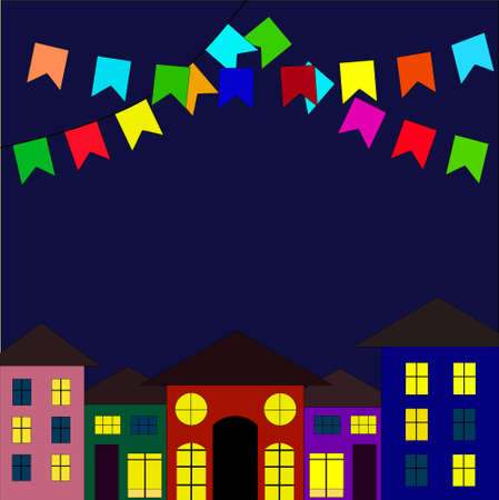 festive townのイラスト素材