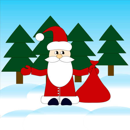 Santa Claus, vector illustrationのイラスト素材