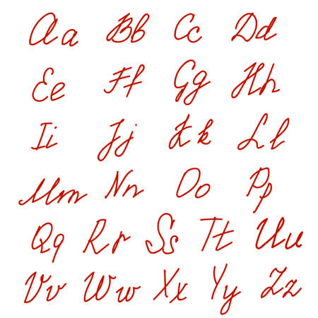 vector alphabet illustration, sketchのイラスト素材