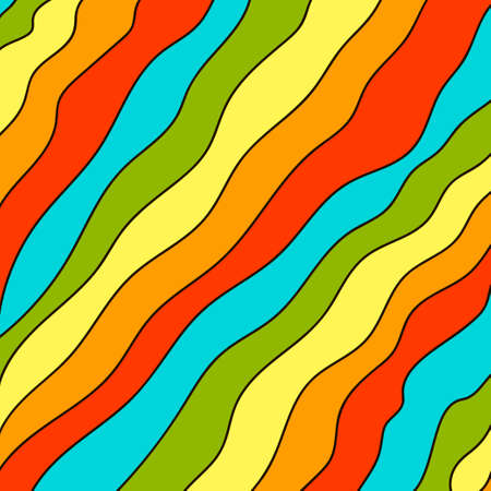 Color pattern with stripes, vector abstract illustration with colorful stripes.のイラスト素材