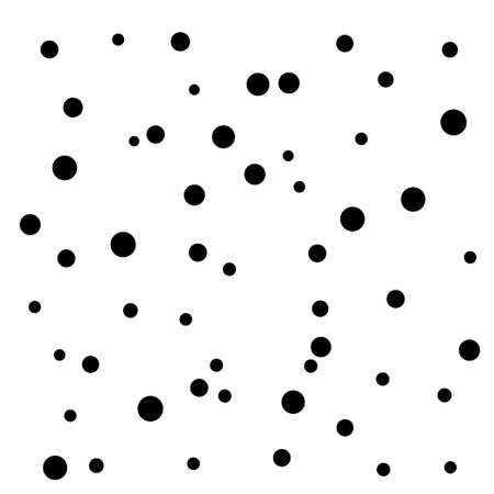 Black and white pattern with circles, vector abstract illustration with circles.のイラスト素材