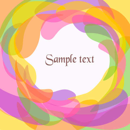 bright greeting card with abstract pattern, vector illustration with rainbow patternのイラスト素材