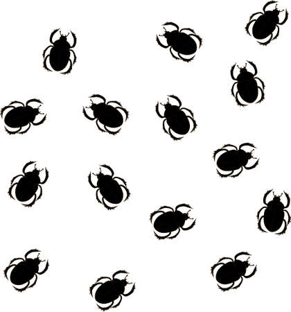 background with beetles scarabs, vector illustration with beetles-scarabsのイラスト素材