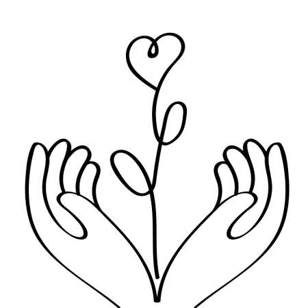 Simple logo on the theme of family and loveのイラスト素材