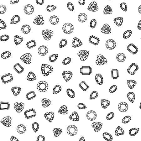 Black and white style diamonds background. Geometric seamless pattern with linear diamonds.のイラスト素材