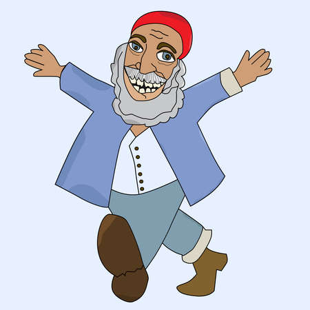 Cartoon character of an elderly Georgianのイラスト素材