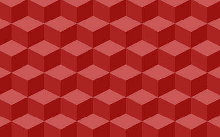 Bulk texture of red squares in isometric. Vector illustration, eps 10のイラスト素材