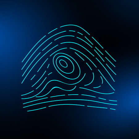 Fingerprint on a blurred background. Vector illustration eps 10のイラスト素材