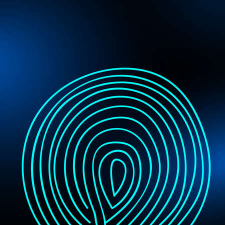 Fingerprint on a blurred background. Vector illustration eps 10のイラスト素材