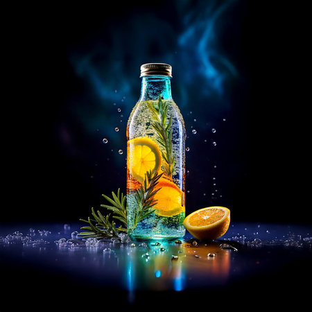 Sassy diet water. Cucumber, lemon, mint lemonade in glasses on white wooden tableの素材