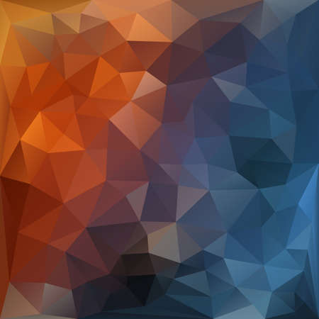 Orange and blue abstract polygonal background.のイラスト素材