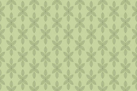 Minimal seamless pattern with geometric leaves. Delicate and elegant floral trendy background. Great...