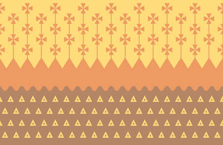 Cute seamless pattern with geometric stylized nature elements. Colorful trendy decorative...