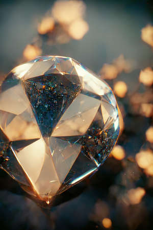 Shiny gemstones diamonds crystals abstract background. Beautiful luxury wallpaper. Digital art.の写真素材
