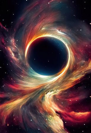 Universe cosmos galaxy black hole science fiction background. Space astronomy science abstract...