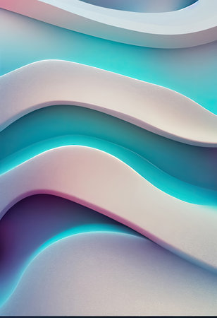 White and neon colors liquid wavy dymanic fluid abstract background. Trendy technology design...