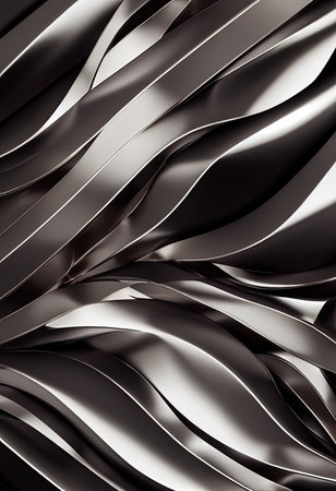 Abstract hi-tech futuristic technology steel metal background. Geometric trendy shiny metallic...
