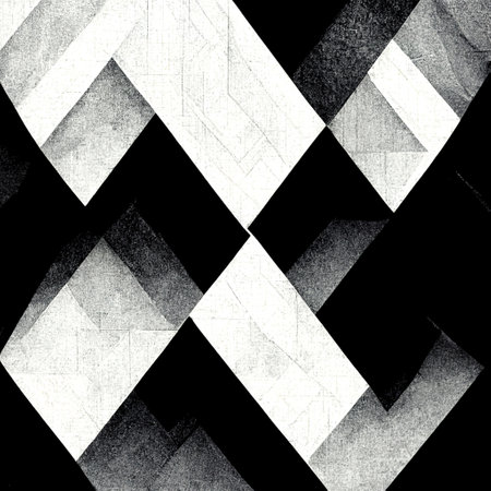 Modern abstract dynamic shapes black and white background with grainy paper texture. Trendy...
