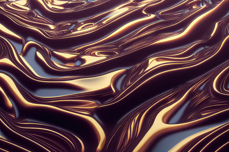 Abstract modern futuristic liquid dynamic background. Viscous fluid wavy painting trendy texture. Generative AIの素材