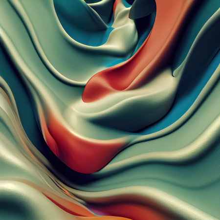 Creative abstract dynamic thick acrylic paints plastic liquid substance background. Trendy backdrop for posters, covers, banners. Generative AIの素材