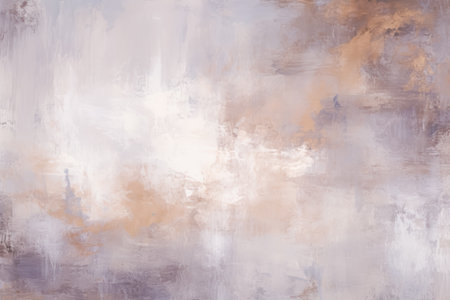 Abstract oil or acrylic painted textured canvas background. Neutral colors grunge artistic decorative backdrop. Contemporary art. Copy space.の素材