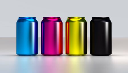 Beverage can CMYKの写真素材
