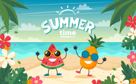 cute illustration in flat style