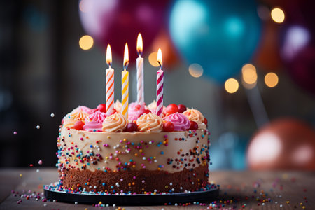 Cake Symphony: Celebrating Two Special Days Twin Delights: Birthday & Anniversary Magicの素材
