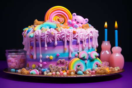 Anniversary Sparkle, Birthday Cake Dreams Slice of Happiness: Double Celebration Cakeの素材