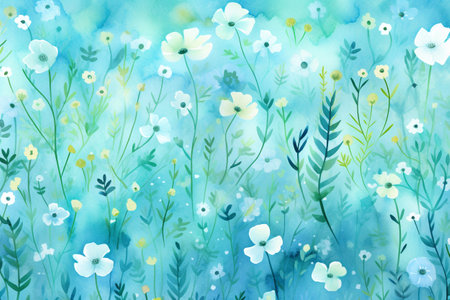 Botanical Watercolor Blossom Dreamscape Tropical Watercolor Hydrangea Havenの素材