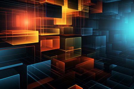 Transportcore Odyssey: Squares in Motion Dynamic Poster Art: Shapes of the Futureの素材
