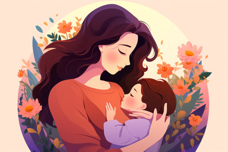 Sculpting Maternal Grace Artistic Tributes in Clay  Ink  and Embraceの素材