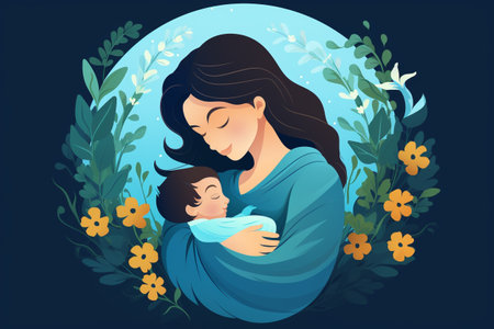 Painting Maternal Bonds Colorful Portraits of Unconditional Loveの素材