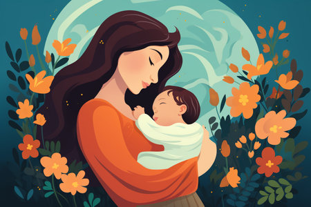 Expressing Maternal Wisdom in Ink and Color Artistic Odes to Unconditional Loveの素材