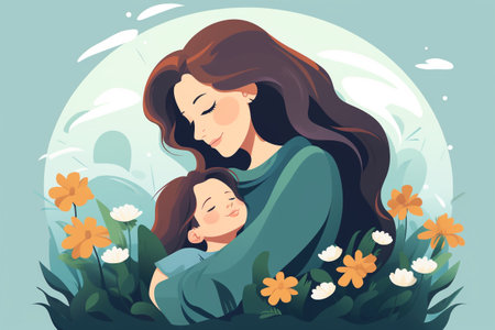 Moms in Motion Dynamic Portrayals of Love and Joyの素材