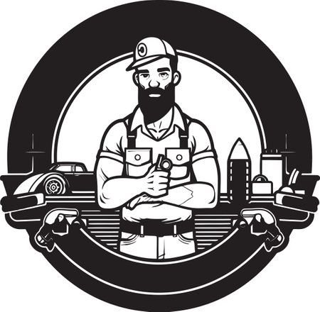 Auto Mechanics The Experts Perspectiveのイラスト素材