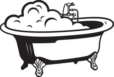 Bathtub Design for Small Bathrooms Space-Saving Ideasのイラスト素材