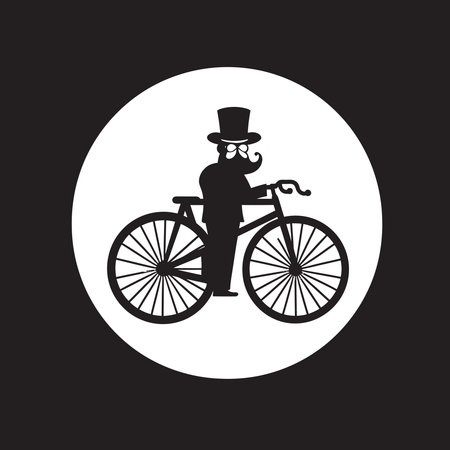 Soulful Silhouette of a Cyclistのイラスト素材